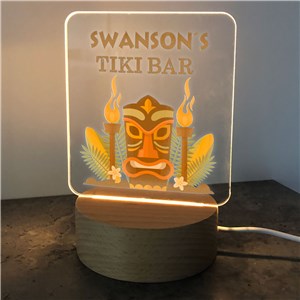 Personalized Tiki Bar Square LED Sign UV2129429