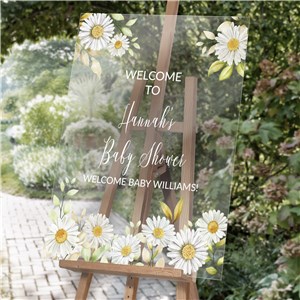 Personalized Daisies with Leaves Acrylic Sign UV2140723X