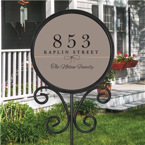 Personalized Bow Round Magnetic Sign Set UV217375