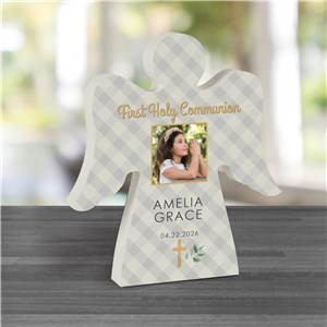 Custom Plaid Religious Angel Sign With Photo