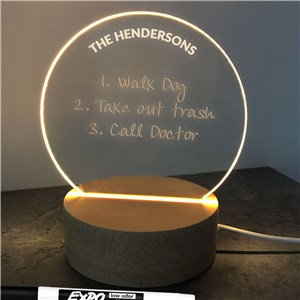 Personalized Custom Message Writeable Round Light Up LED Sign UV2202128