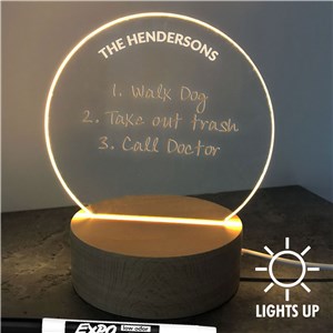 Personalized Custom Message Writeable Round Light Up LED Sign UV2202128