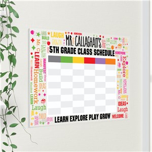Personalized School Day Schedule Word Art Calendar Large Acrylic Sign UV2205723L