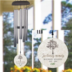 Personalized Memorial Watercolor Tree Wind Chime UV221317X