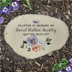 Personalized Planted in Memory Flat Garden Stone UV2218415X