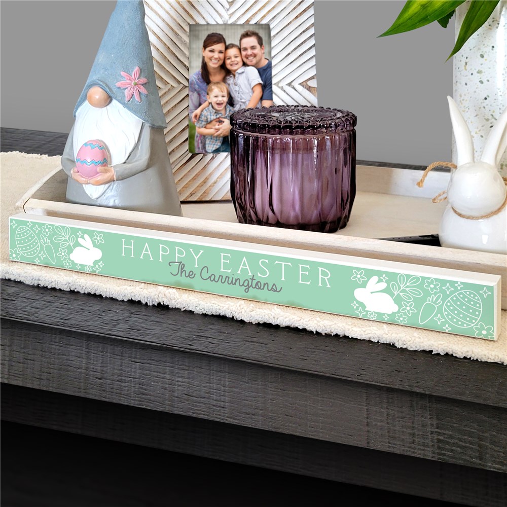 Personalized Happy Easter Skinny Table Top Sign UV2219610