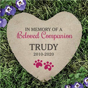 Personalized Beloved Companion Heart Flat Stone UV2227215H