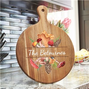 Personalized Mushroom Family Name Acacia Wood Paddle UV225161