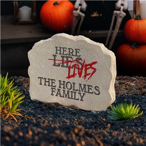 Personalized Here Lives Gravestone Halloween Decor UV2373247