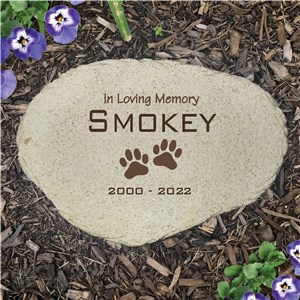 Personalized Pet Memorial Flat Garden Stone