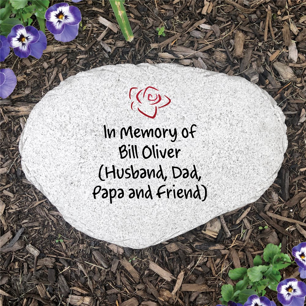 Personalized Any Message Memorial Flat Garden Stone
