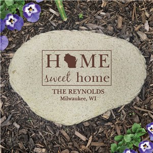 Personalized Home Sweet Home Flat Garden Stone UV747115
