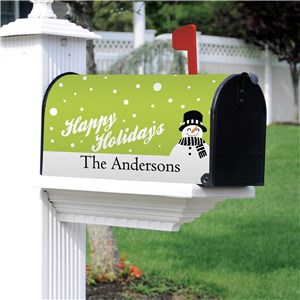 Personalized Happy Holidays Magnetic Mailbox Cover