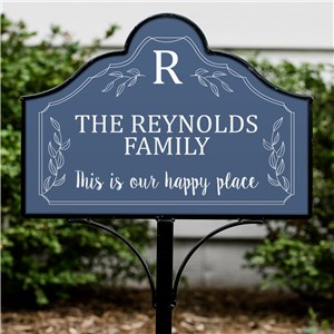 Personalized Happy Place Magnetic Sign | Personalized Home Decorations