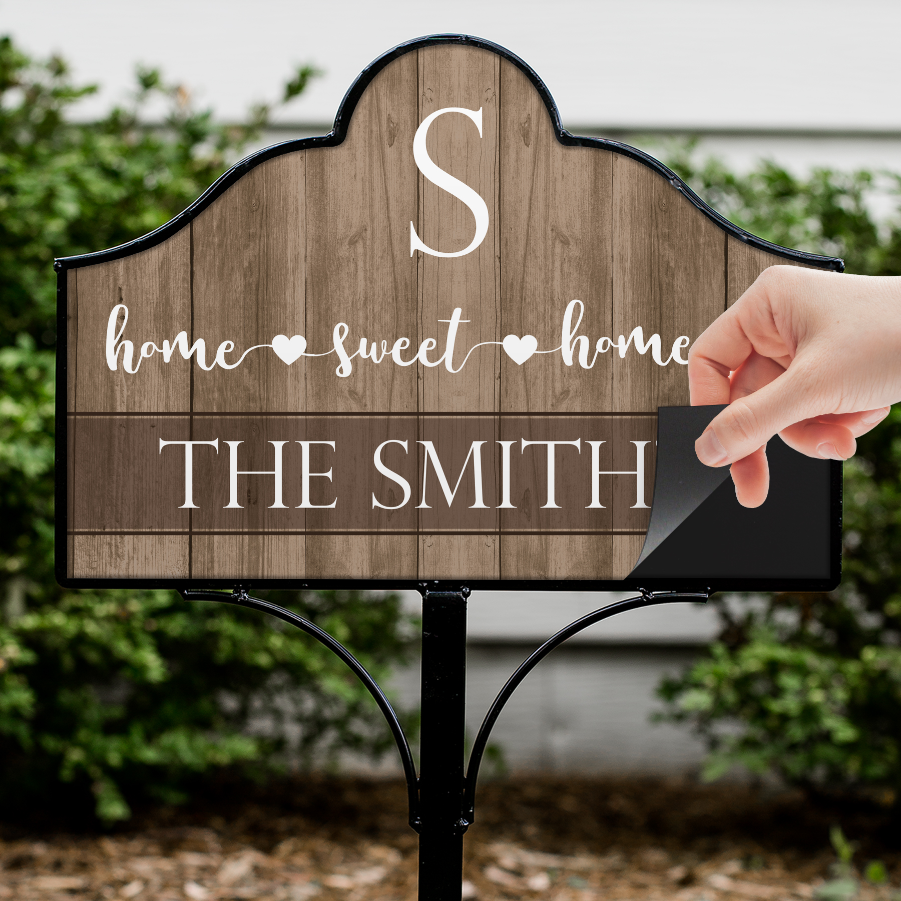 Personalized Home Sweet Home Heart Magnetic Sign Set | Customized Yard Signs