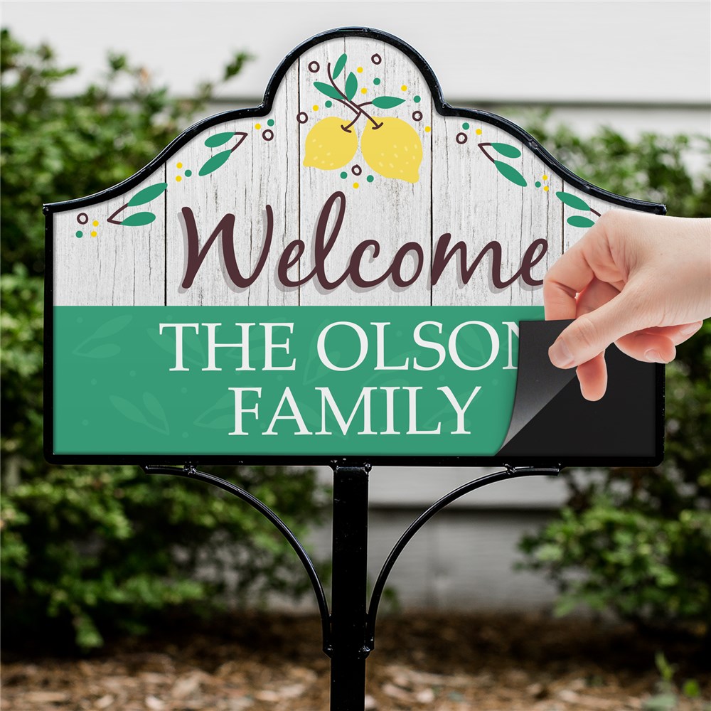 Personalized Spring Home Decor | Lemon Themed Yard Sign
