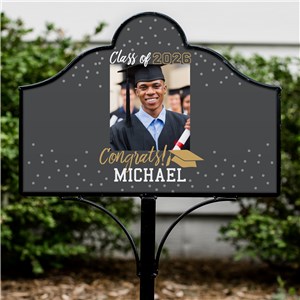 Personalized Class Of With Confetti Magnetic Yard Sign