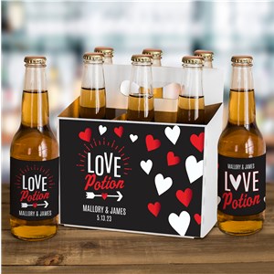 Personalized Love Potion Beer Carrier And Labels Set V2053233