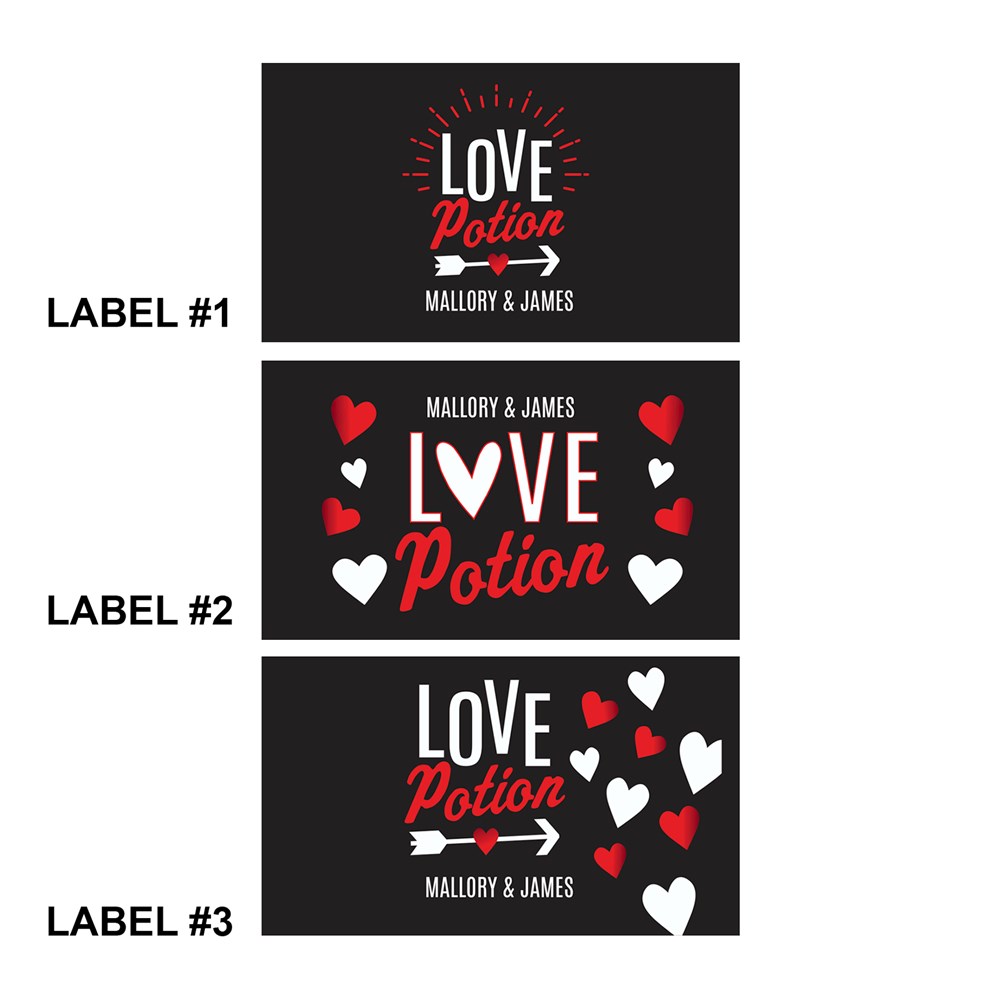 Personalized Love Potion Beer Carrier And Labels Set 
