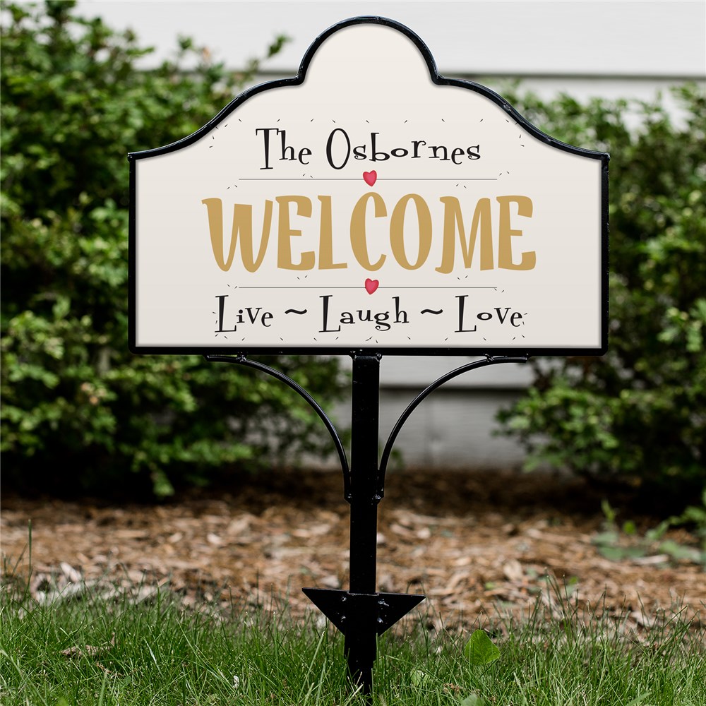 Personalized Live-Laugh-Love Magnetic Sign | Personalized Yard Signs