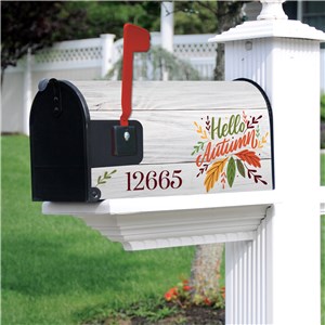 Hello Autumn Personalized Fall Mailbox Cover