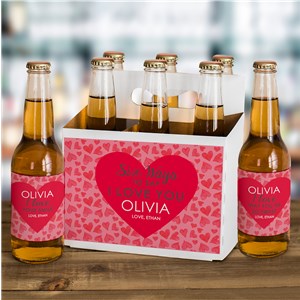 Custom Reasons I Love You Valentine's Day Beer Carrier 