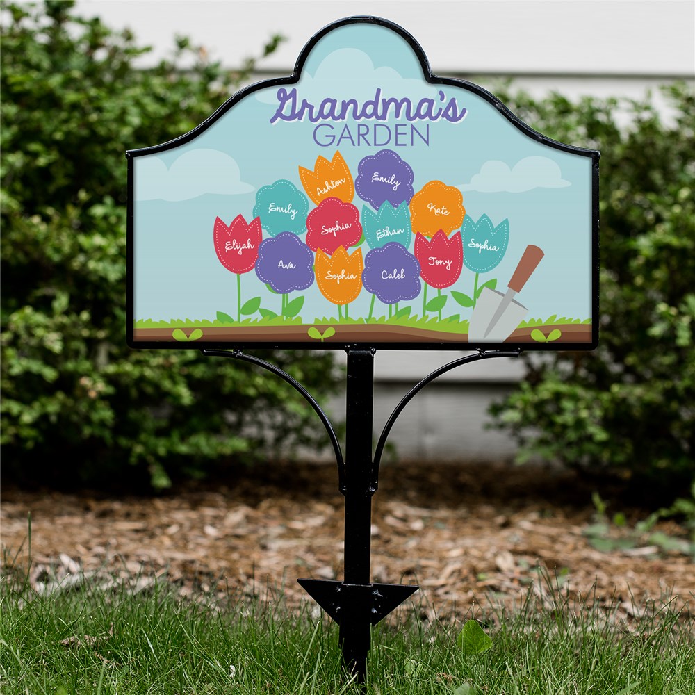 Personalized Grandma's Garden Sign with Grandkids' Names