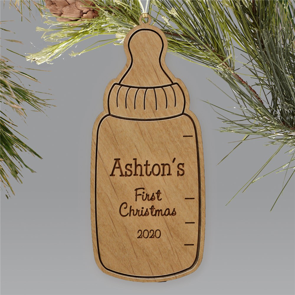 baby bottle christmas ornament