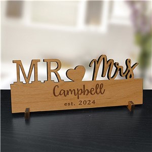 Engraved Couple's Wood Plaque | Personalized Wedding Gifts for Couple