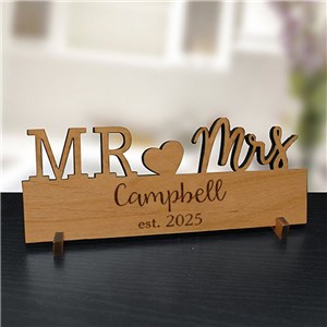 Engraved Couple's Wood Plaque | Personalized Wedding Gifts for Couple
