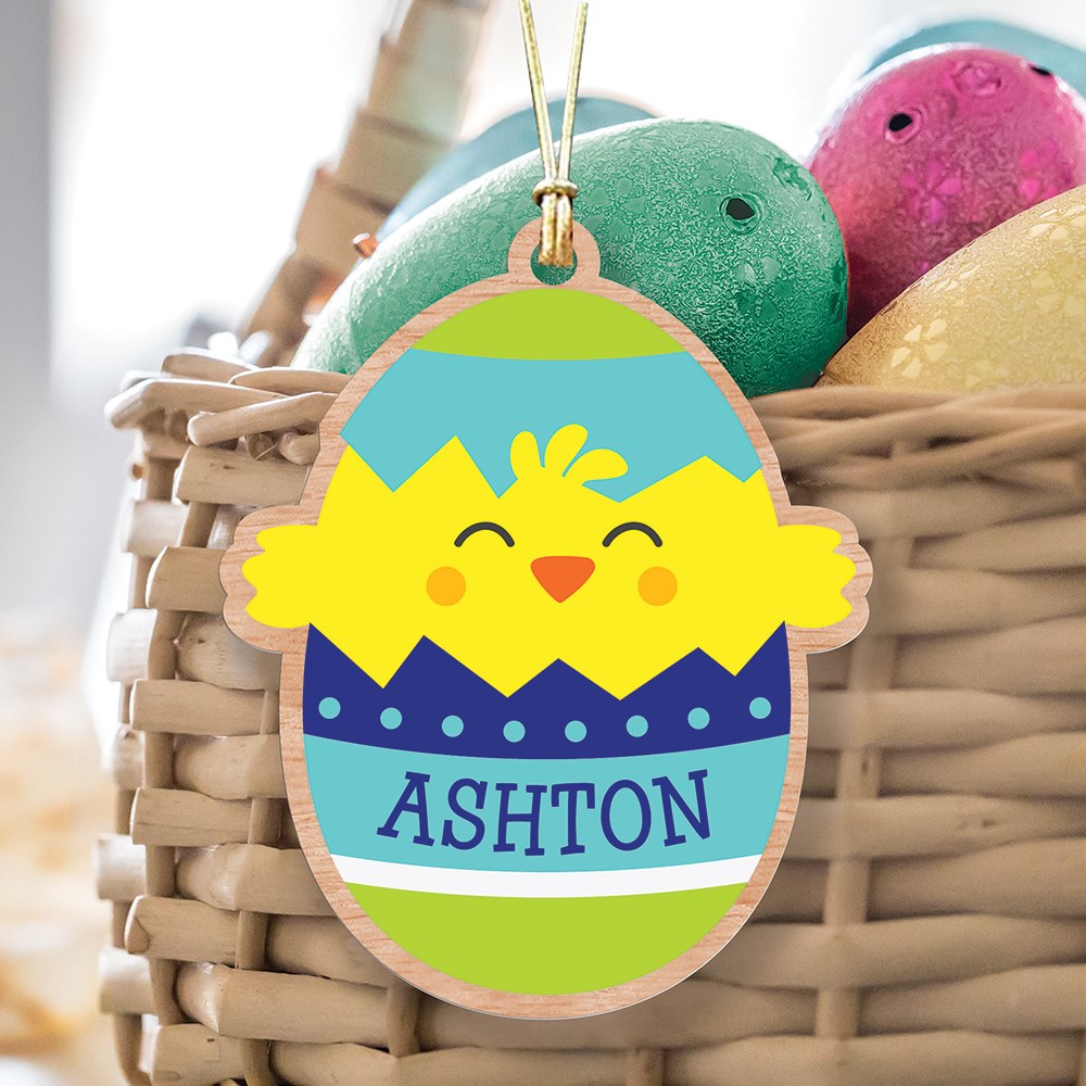 Personalized Chick Easter Basket Tag