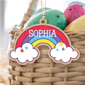 Personalized Rainbow Easter Basket Tag