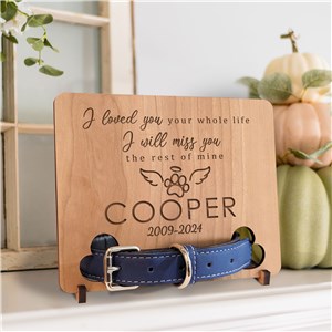 Engraved Love You and Miss You Collar Memorial W222983