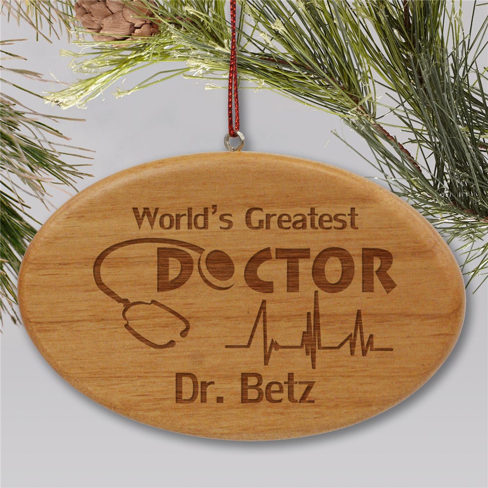 Engraved Doctor Holiday Ornament GiftsForYouNow