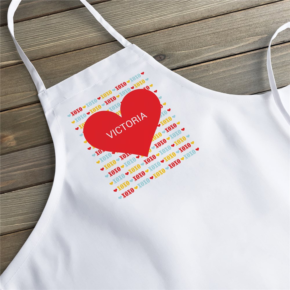 Personalized Red Heart Kids Apron GiftsForYouNow