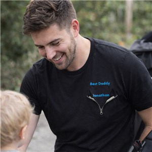 Personalized Any Message Zipper Pocket T-Shirt ZPT320608X