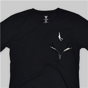 Personalized Basketball Zipper Pocket T-Shirt 