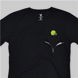 Personalized Football Zipper Pocket T-Shirt ZPT320625X