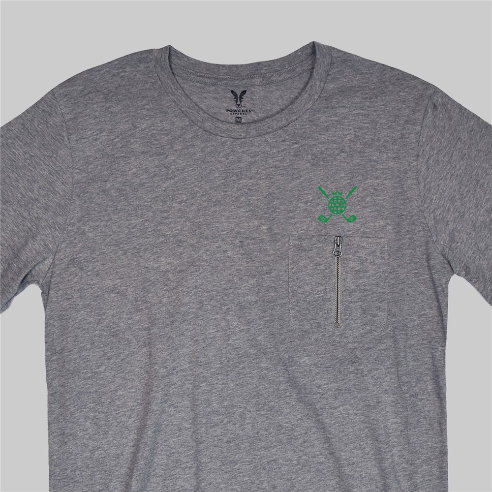 Personalized Golf Zipper Pocket T-Shirt 