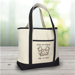 Embroidered Honeymoon Beach Tote Bag