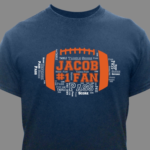 Football Word-Art T-Shirt | Personalized Gifts For Father's Day