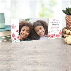 Personalized You Are the World Block Picture Frame for Mom