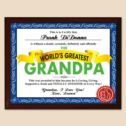 Personalized World's Greatest Dad Plaque GiftsForYouNow