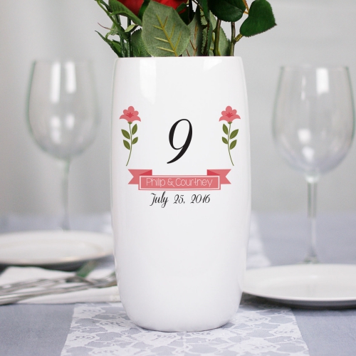 Personalized Wedding Flower Table Number Vase U955218