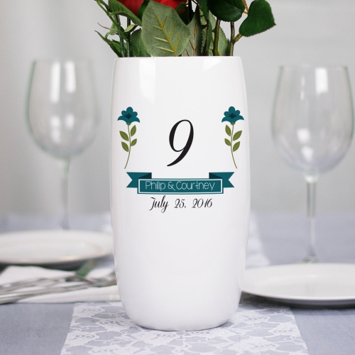Personalized Wedding Flower Table Number Vase U955218