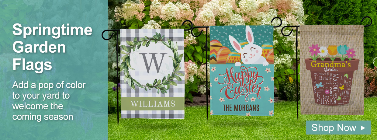 Personalized Garden Flags for Springtime