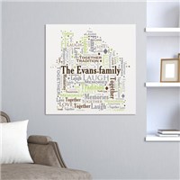 Welcome Home Wall Canvas-Word Art Canvas