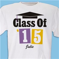 Personalized 2015 Graduation T-Shirt | Custom Graduation Tee Shirt from ...