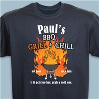 Personalized Grillers T-shirt | BBQ Grill & Chill Custom Shirt